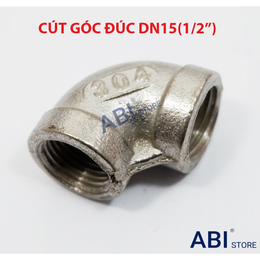 (combo 2-5) CÚT NỐI REN INOX ĐÚC 1/2 (dn15), CÚT GÓC 90, CÚT 2 ĐẦU REN ...
