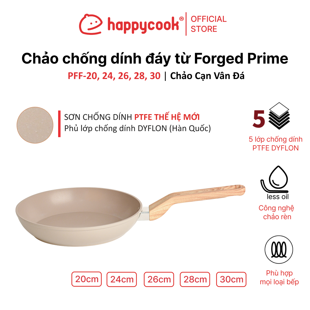 Ảnh Chảo chống dính đáy từ Forged Prime 20, 24, 26, 28, 30CM, HAPPYCOOK 1