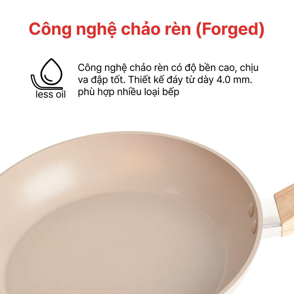 Ảnh Chảo chống dính đáy từ Forged Prime 20, 24, 26, 28, 30CM, HAPPYCOOK 4