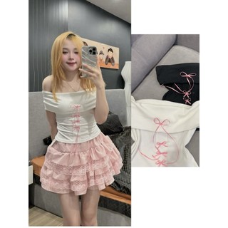 Chân váy bèo viền ren tennis xòe 3 tầng phồng trắng đen xinh lưng chun có quần bảo hộ VANISA CV030
