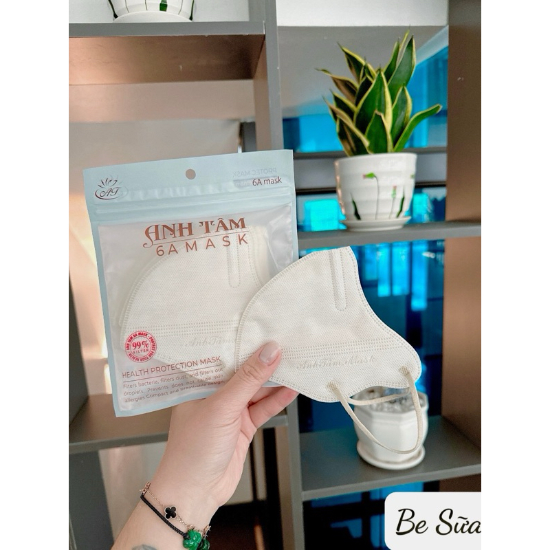 Thùng 100 chiếc Khẩu trang đi nắng 6A Anh Tâm 4 lớp dày che kín khuôn mặt