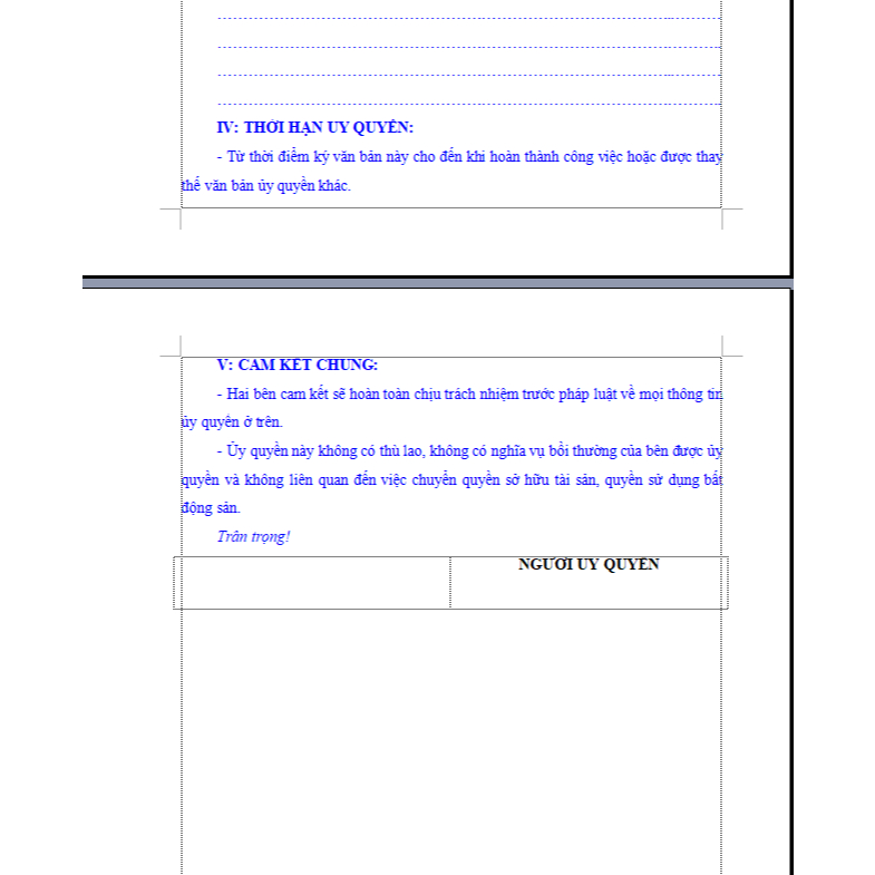 GIẤY ỦY QUYỀN 03 BẢN IN A4