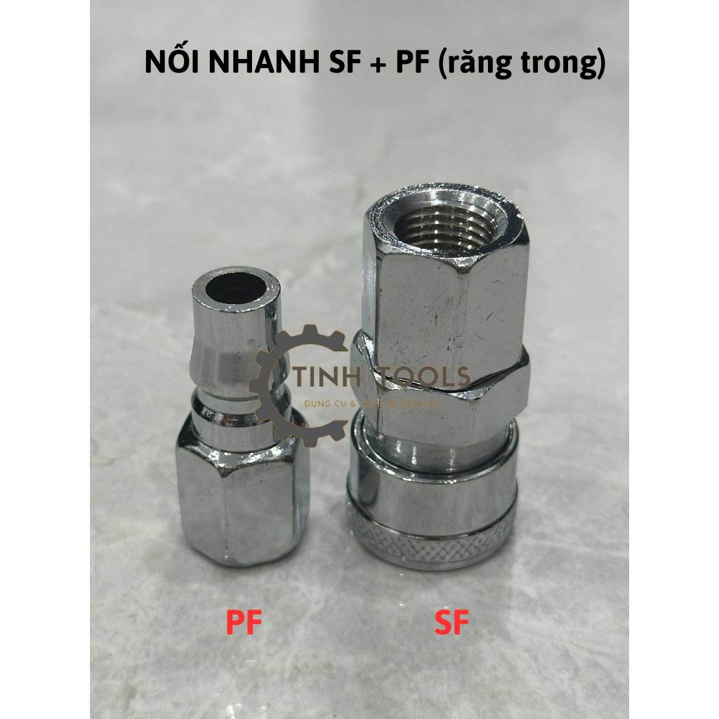Đầu nối nhanh dây hơi, cút nối dây hơi khí nén | Khớp nối nhanh dây hơi khí nén hàng Cao Cấp SF PF, SM PM, SH PH, SP PP