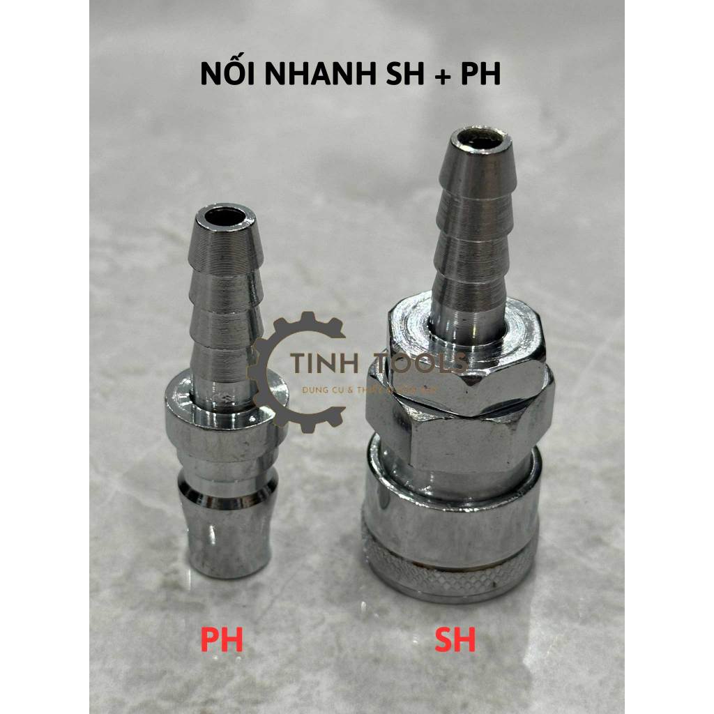 Đầu nối nhanh dây hơi, cút nối dây hơi khí nén | Khớp nối nhanh dây hơi khí nén hàng Cao Cấp SF PF, SM PM, SH PH, SP PP
