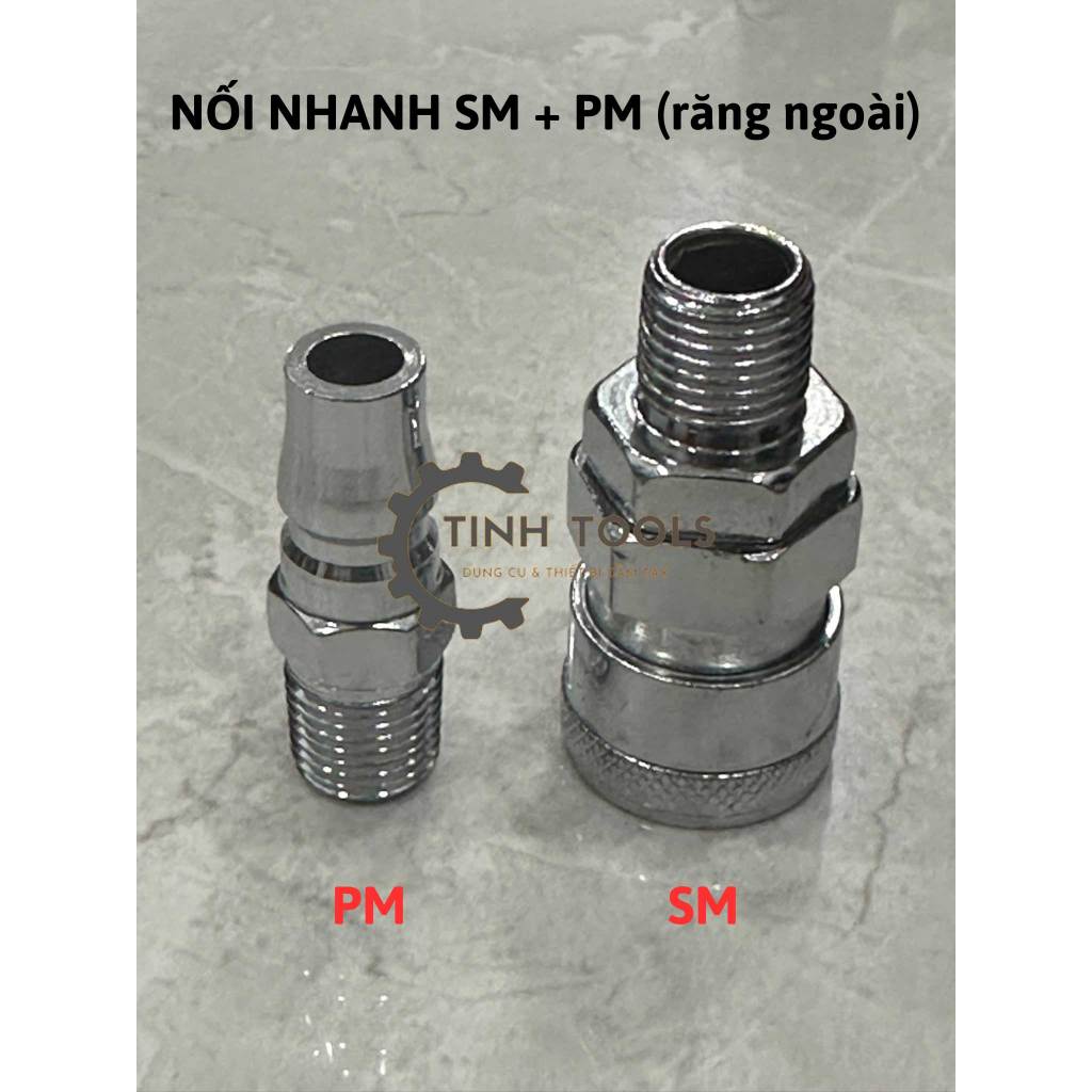 Đầu nối nhanh dây hơi, cút nối dây hơi khí nén | Khớp nối nhanh dây hơi khí nén hàng Cao Cấp SF PF, SM PM, SH PH, SP PP