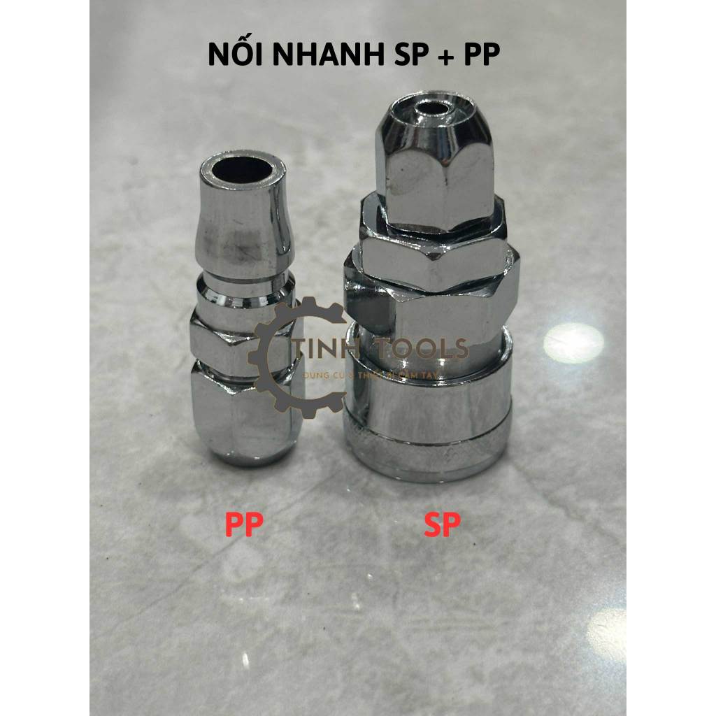 Đầu nối nhanh dây hơi, cút nối dây hơi khí nén | Khớp nối nhanh dây hơi khí nén hàng Cao Cấp SF PF, SM PM, SH PH, SP PP