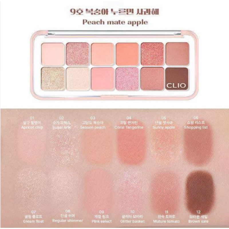 Bng mt Clio Pro Air mu 09 Peach Mate Apple - ChiinBeauty | Shopee ...