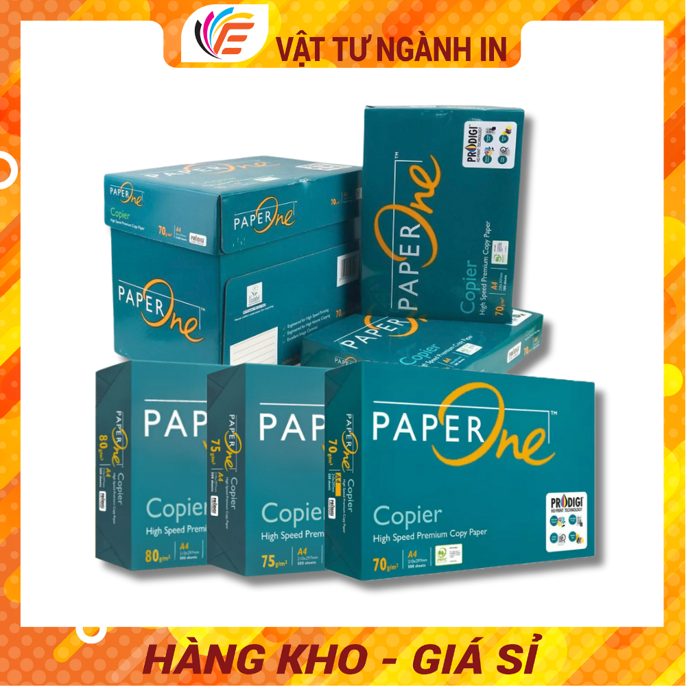 Giấy A4 A5 Paper One Dùng Trong Photo In Ấn Định Lượng 70gsm - 80gs Ram 500 Tờ Mịn Trắng Không Kẹt Giấy