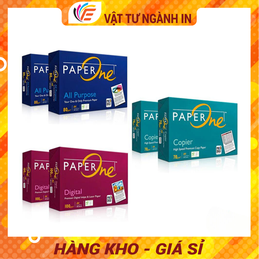 Giấy A4 A5 Paper One Dùng Trong Photo In Ấn Định Lượng 70gsm - 80gs Ram 500 Tờ Mịn Trắng Không Kẹt Giấy