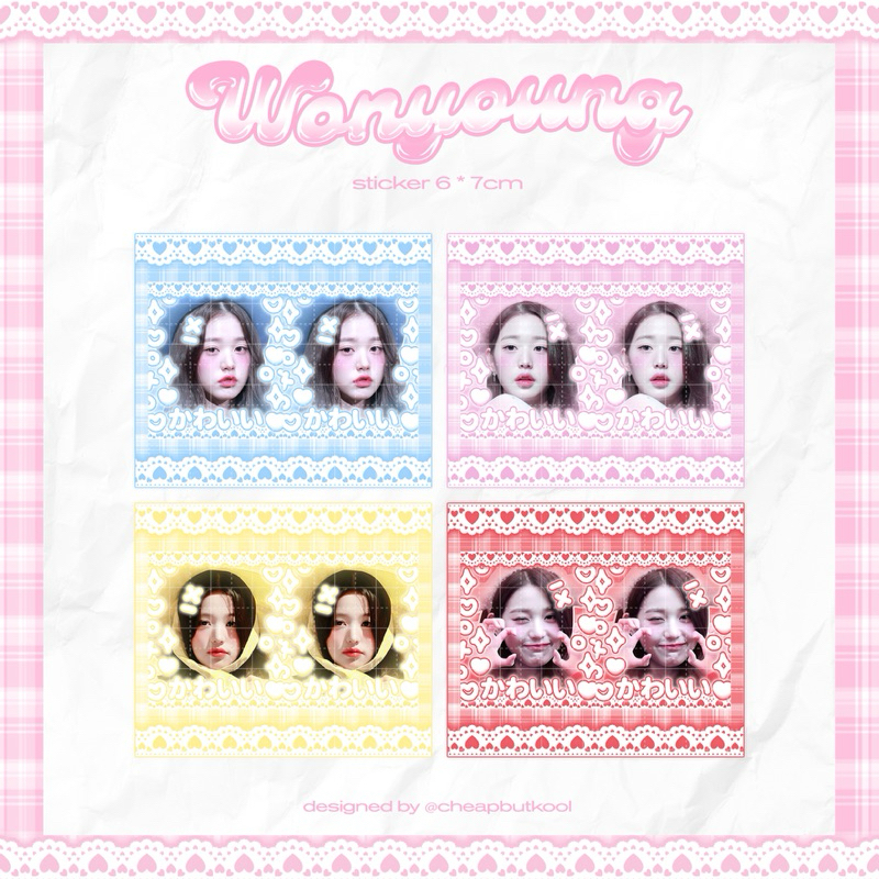 STICKER WONYOUNG BẾ VIỀN 6*7CM / STICKER WONYOUNG NHIỀU MẪU / STICKER ...