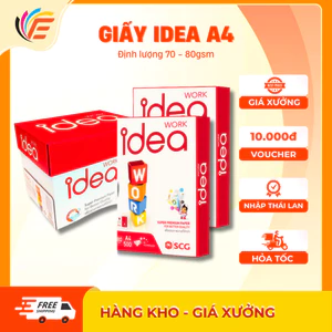 Giấy Photo IDea A4 Định Lượng 70gsm 80gsm Hàng Nhập Khẩu Thái Lan Giấy In Hàng Chính Hãng