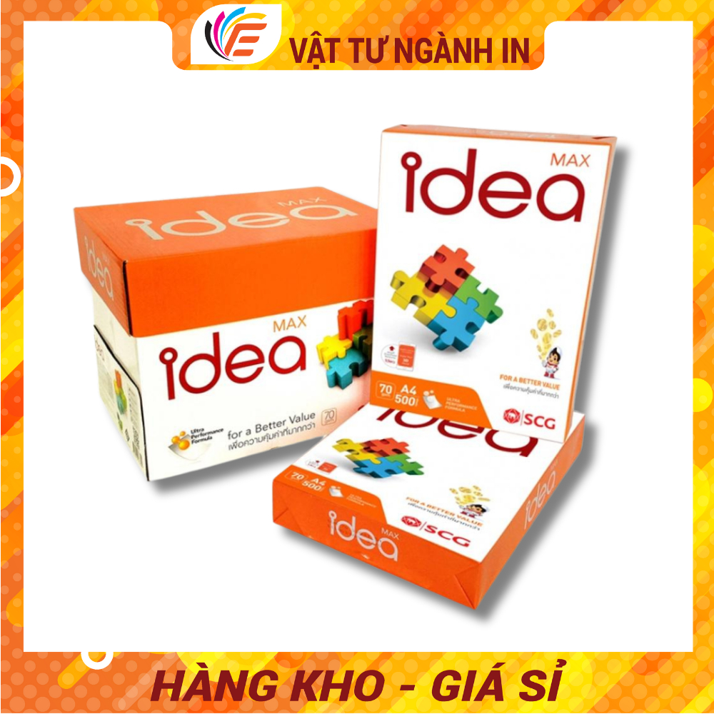 Giấy Photo IDea A4 Định Lượng 70gsm 80gsm Hàng Nhập Khẩu Thái Lan Giấy In Hàng Chính Hãng