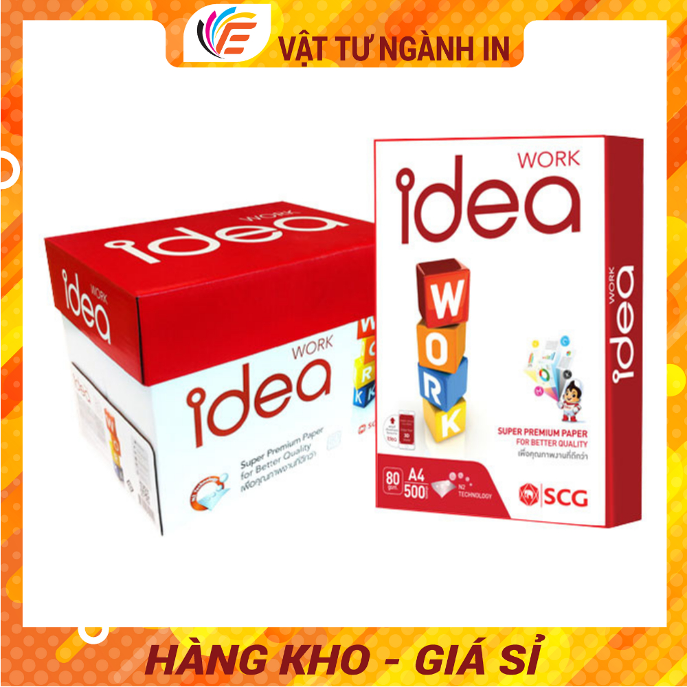 Giấy Photo IDea A4 Định Lượng 70gsm 80gsm Hàng Nhập Khẩu Thái Lan Giấy In Hàng Chính Hãng