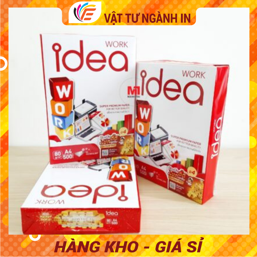 Giấy Photo IDea A4 Định Lượng 70gsm 80gsm Hàng Nhập Khẩu Thái Lan Giấy In Hàng Chính Hãng
