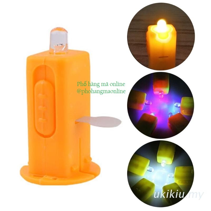 Đèn led sử dụng pin chịu nhiệt họa tiết đèn cầy thay nến gắn vào đèn ông sao, đèn lồng TRUNG THU