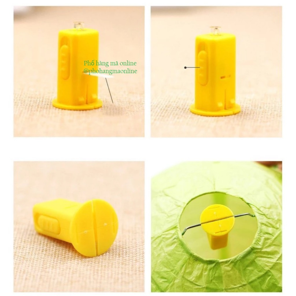 Đèn led sử dụng pin chịu nhiệt họa tiết đèn cầy thay nến gắn vào đèn ông sao, đèn lồng TRUNG THU