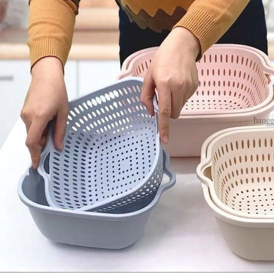 Bộ thau rổ 6 món lớn - Thau rổ Việt Nhật