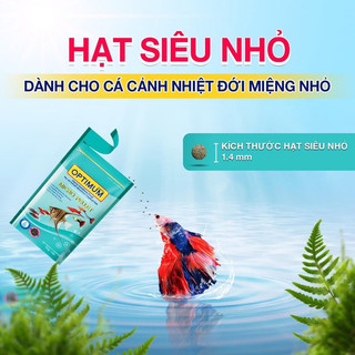 Cám thái OPTIMUM gói 50g thức ăn cao cấp cho cá vàng, cá ba đuôi, cá kiếm, ông tiên, Betta