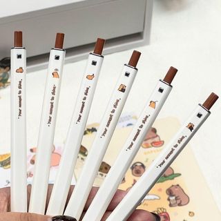 Bút Bi Capybara Mực Xanh Cute Bấm Xinh Đồ Dùng Học Tập Dễ Thương Timo VPB42