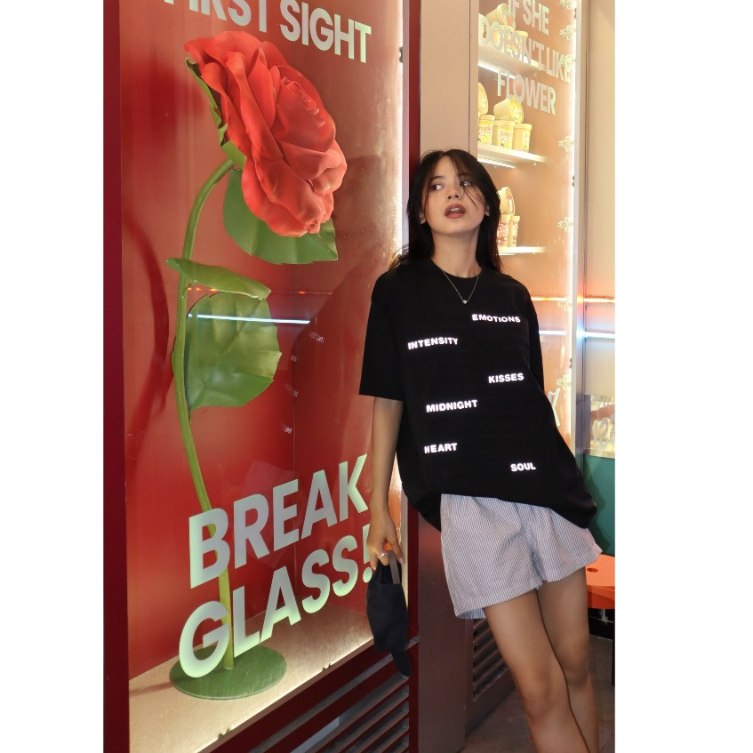 Ảnh Áo Thun Cảm Xúc In Nổi, Phản Quang Màu Đen - Brand TSUN Chính Hãng - Emotions Tee Black - Unisex 2