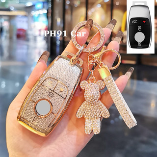 (4 Nút)Ốp Khóa TPU Cao Cấp Chìa Khóa Smartkey Mercedes Benz GLC E   GLE450 GLS450 GLE350 GLE400 GLS400....