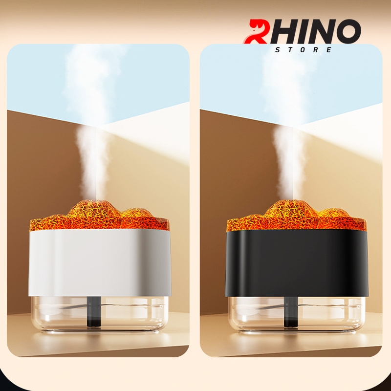 Ảnh Máy phun sương tạo ẩm Rhino H307 hình núi lửa, dung tích 300ml tích hợp đèn 1