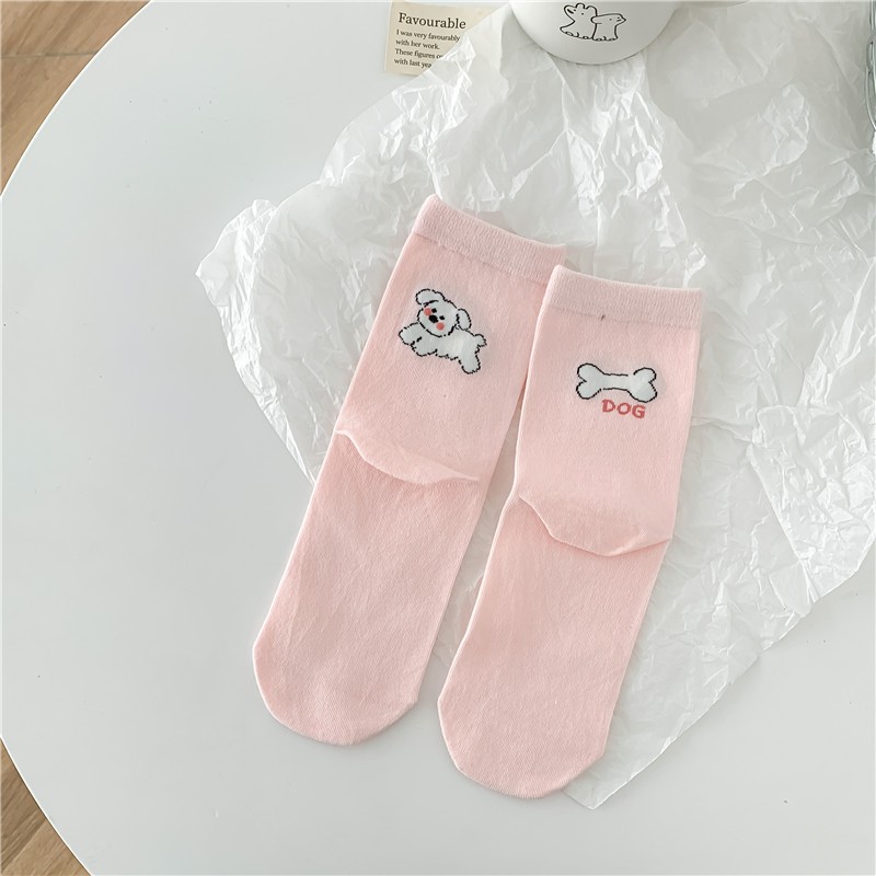 Vớ Tất họa tiết icon 4 màu cổ lửng phong cách thể thao, năng động.