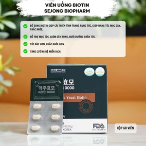Viên uống mọc tóc Biotin Brewer’s Yeast/ Hộp 60v