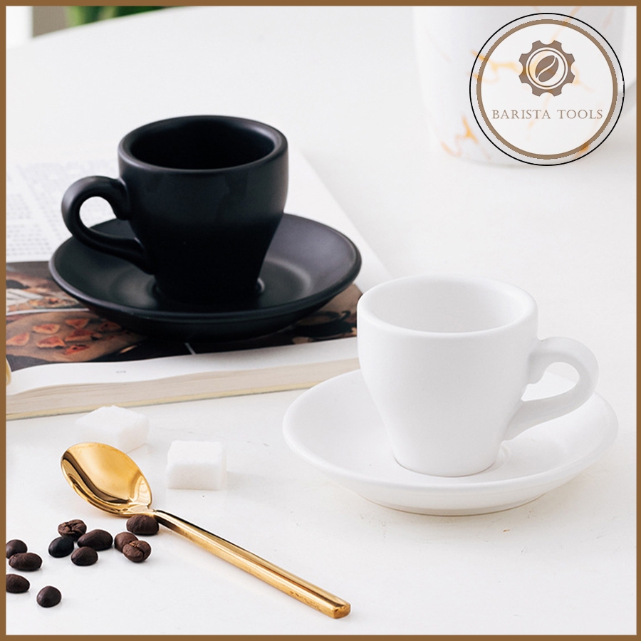 Ly cà phê sứ espresso có quai 80ml kèm đĩa kê | Shopee Việt Nam