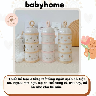 Bình/ Hộp chia sữa 3 ngăn TGM 𝗛𝗮̀𝗻 𝗤𝘂𝗼̂́𝗰 tiện dụng cho bé