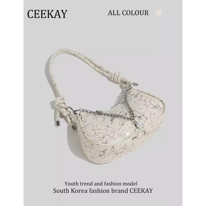 Túi CEEKAY 🌼Có Sẵn🌼 (Full Hộp+Túi) Dây xích thời trang, da cao cấp, kẹp nách kiểu Mỹ hot 2024 túi đeo chéo, kẹp nách