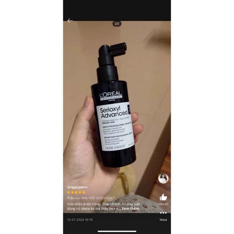 Tinh Chất Mọc Tóc L'Oreal Serioxyl Stemoxydine 5% Scalp Advanced 90ml