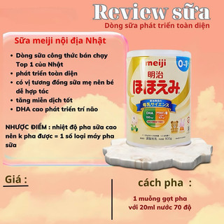 [Mẫu mới ]SỮA MEIJI LON 0-1 HỘP 800gr _ HÀNG NỘI ĐỊA NHẬT