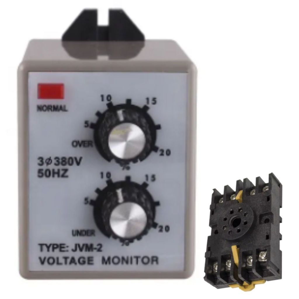 Rơ le JVM-2 bảo vệ chống mất pha, lệch pha, thiếu điện áp tặng kèm chân ...