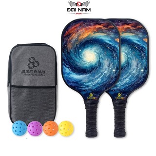 Bộ 2 Vợt Pickleball Sợi Carbon Cao Cấp Đại Nam Sport Hàng Chính Hãng + Kèm Túi Chống Sốc Và 4 Bóng