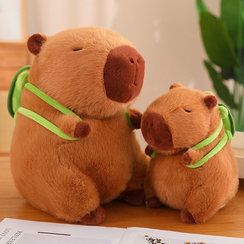Gấu Bông Capybara Đeo Balo Rùa Dễ Thương,Thú Nhồi Bông Chuột Lang Nước ...
