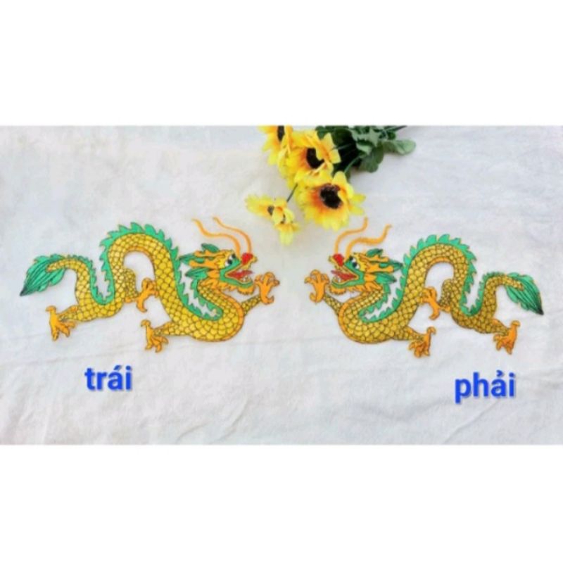 miếng thêu hình rồng xanh ủi nhiệt lấp lánh | Shopee Việt Nam