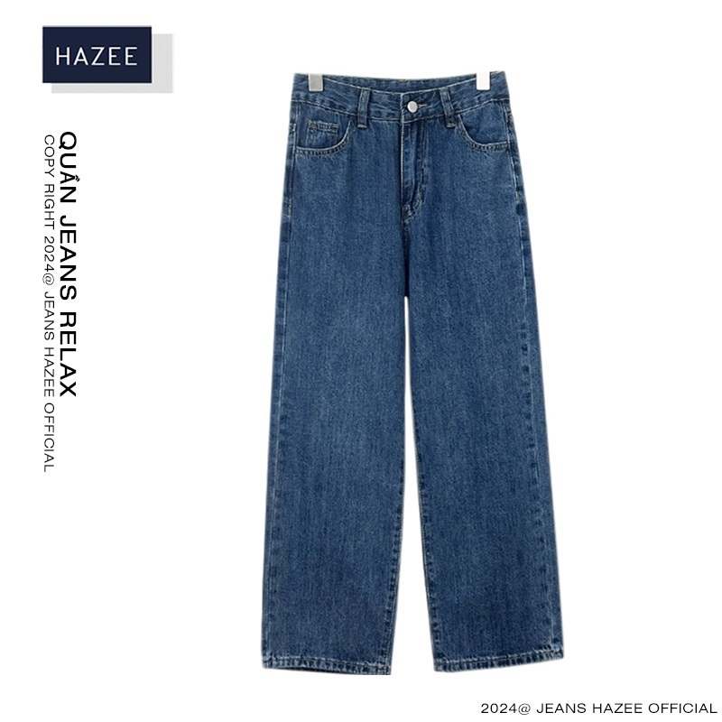 Quần Jean Xuông HAZEE Unisex, quần bò vải jean cotton co giãn cao cấp thiết kế năng động phong cách