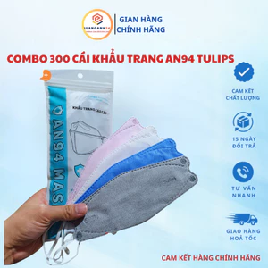 Khẩu trang y tế 4D AN94 Mask 4 lớp có giấy lọc kháng khuẩn thùng 300 chiếc - Tulips