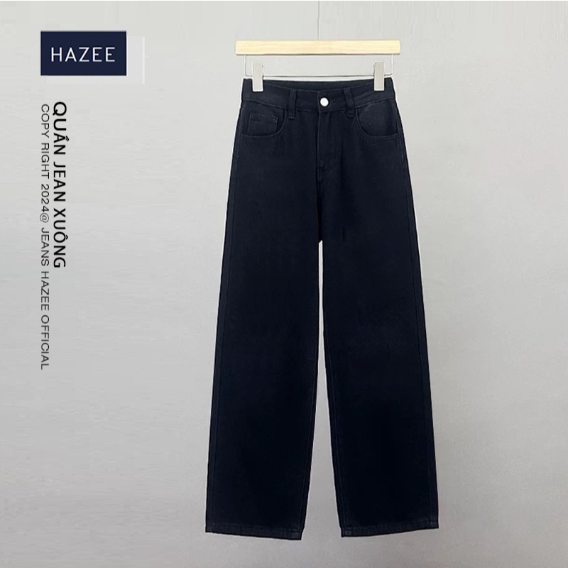 Quần Jean Xuông HAZEE Unisex, quần bò vải jean cotton co giãn cao cấp thiết kế năng động phong cách