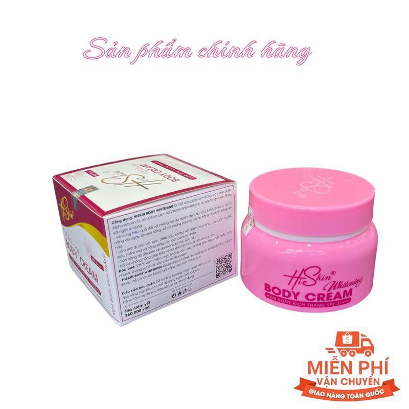Kem Body HISKIN Kích Trắng Da Toàn Thân Chống Nắng 100gram