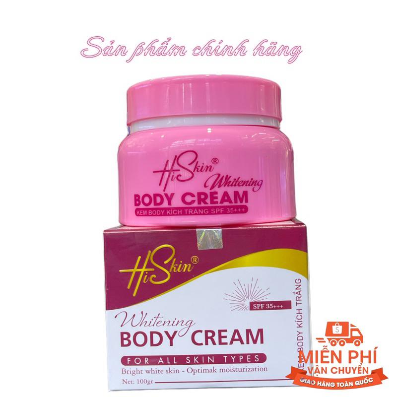 Kem Body HISKIN Kích Trắng Da Toàn Thân Chống Nắng 100gram