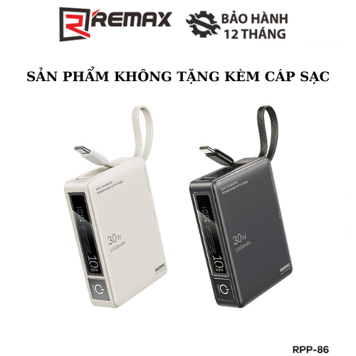 Pin Dự Phòng Remax RPP-86 10000mAh/ RPP-87 20000mAh 1A+1C Kèm 1 Cáp C ...