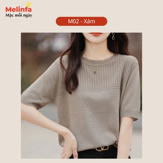 [XẢ KHO GIÁ SỐC] Áo len nữ ngắn tay len dệt kim mềm mịn co giãn mặc mùa thu đông mã VAA05