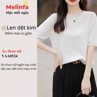 [XẢ KHO GIÁ SỐC] Áo len nữ ngắn tay len dệt kim mềm mịn co giãn mặc mùa thu đông mã VAA05