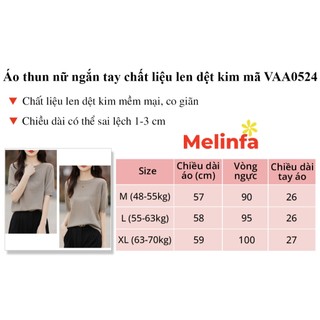 [XẢ KHO GIÁ SỐC] Áo len nữ ngắn tay len dệt kim mềm mịn co giãn mặc mùa thu đông mã VAA05