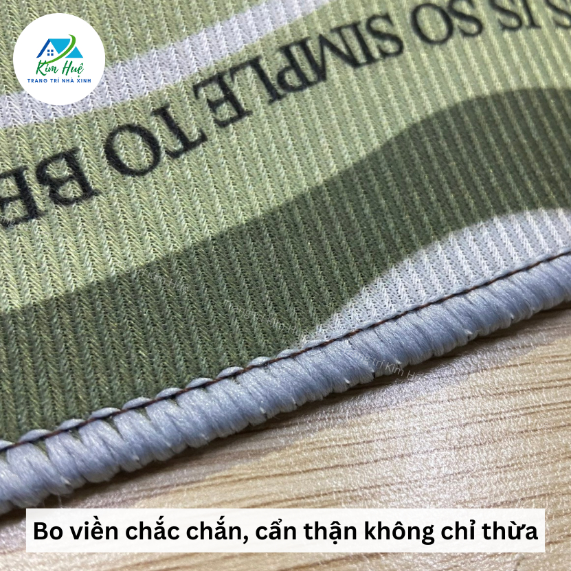 Thảm chùi chân nhà bếp, phòng tắm bali thấm hút nước, đế cao su chống trơn trượt 40x60cm - Trang trí Kim Huệ X01