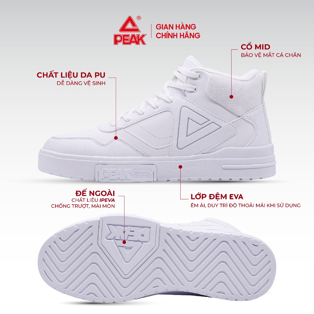 Ảnh Giày Thể Thao Nam PEAK Casual Fashion Mid Top E234337B E243367B 3