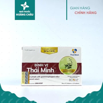Viên Uống Bình Vị Thái Minh - Hỗ trợ giảm trào ngược, viêm loét dạ dày - Hộp 20 viên & Lọ 80 viên
