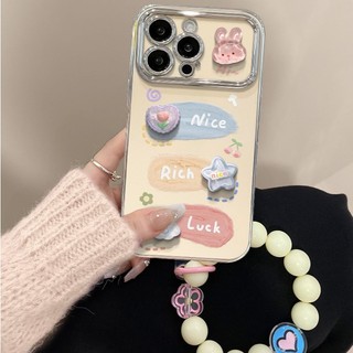 Ốp lưng iphone khung camera mạ kim Thỏ hoa đáng yêu dành cho ip 6/7/8/plus/x/xr/xs/11/12/13/14/15/pro max - xx2221